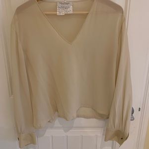 Vintage Max Mara cropped silk blouse